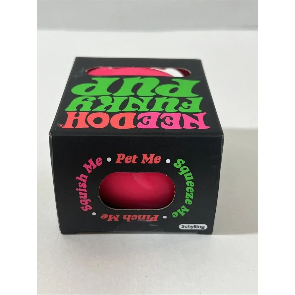 Authentic NEEDOH Funky Pup Puppy DOG Nee Doh Stress Ball SQUISHY Fidget Pink